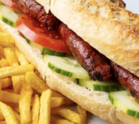 1 Image d'un burger savoureux de Munchies73 à La Tronche, garni d'ingrédients frais et de qualité, prêt à être dégusté.