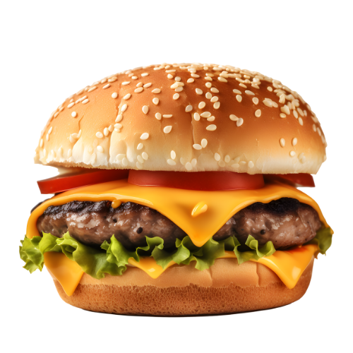 Burger gourmet avec viande juteuse, fromage fondant, légumes frais et sauce savoureuse, disponible chez Munchies73 à La Tronche.